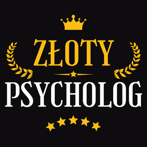 Złoty Psycholog - Męska Koszulka Czarna