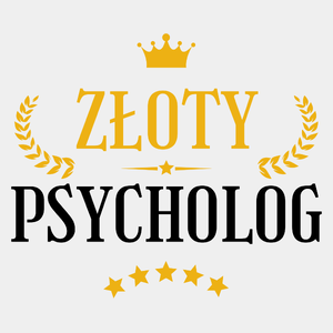 Złoty Psycholog - Męska Koszulka Biała