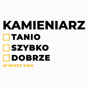 Szybko Tanio Dobrze Kamieniarz - Poduszka Biała