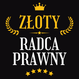 Złoty Radca Prawny - Męska Koszulka Czarna