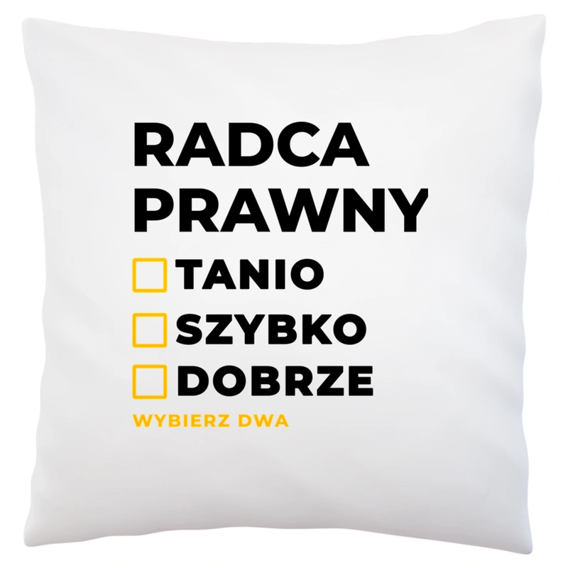 Szybko Tanio Dobrze Radca Prawny - Poduszka Biała