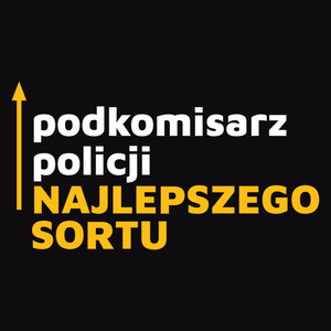 Podkomisarz Policji Najlepszego Sortu - Męska Koszulka Czarna