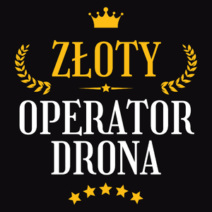 Złoty Operator Drona - Męska Koszulka Czarna