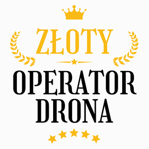 Złoty Operator Drona - Poduszka Biała