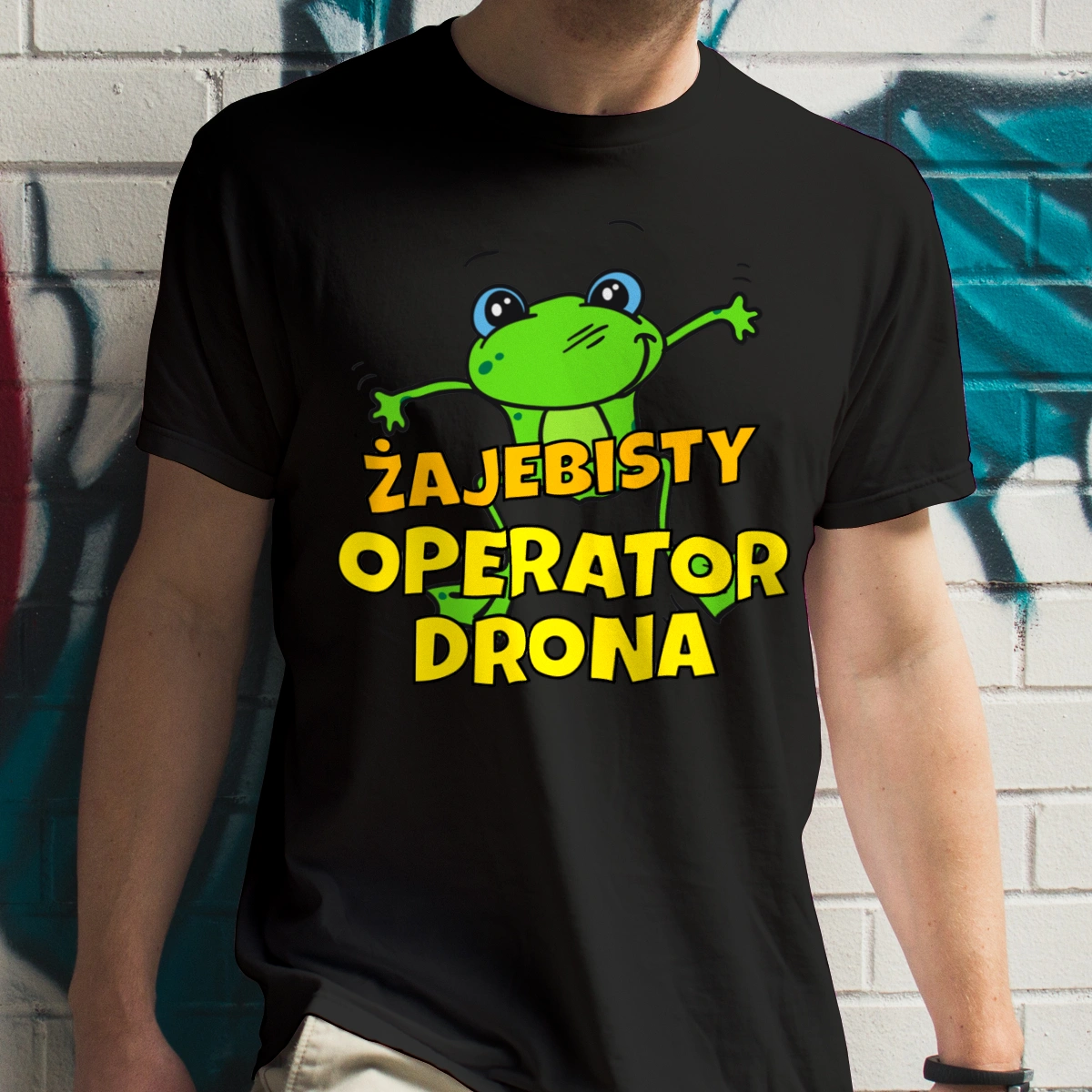 Żajebisty Operator Drona - Męska Koszulka Czarna