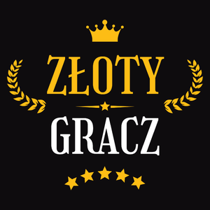 Złoty Gracz - Męska Koszulka Czarna