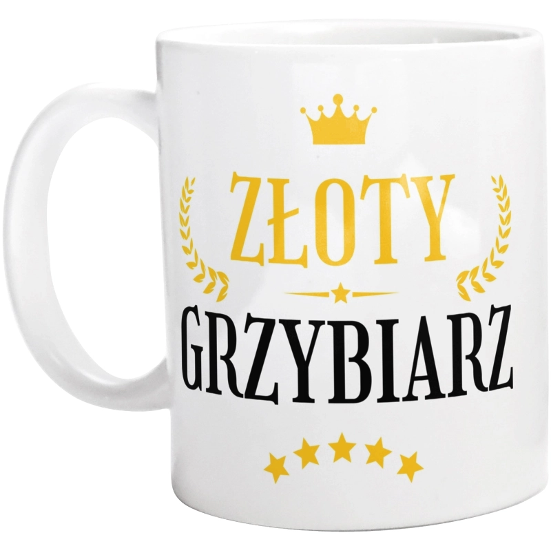 Złoty Grzybiarz - Kubek Biały