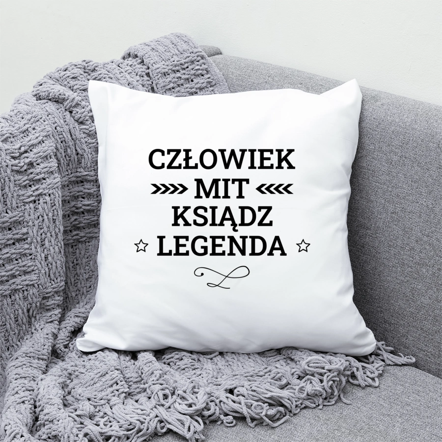 Ksiądz Mit Legenda Człowiek - Poduszka Biała