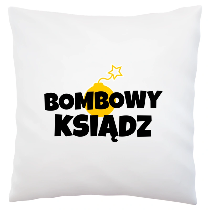 Bombowy Ksiądz - Poduszka Biała