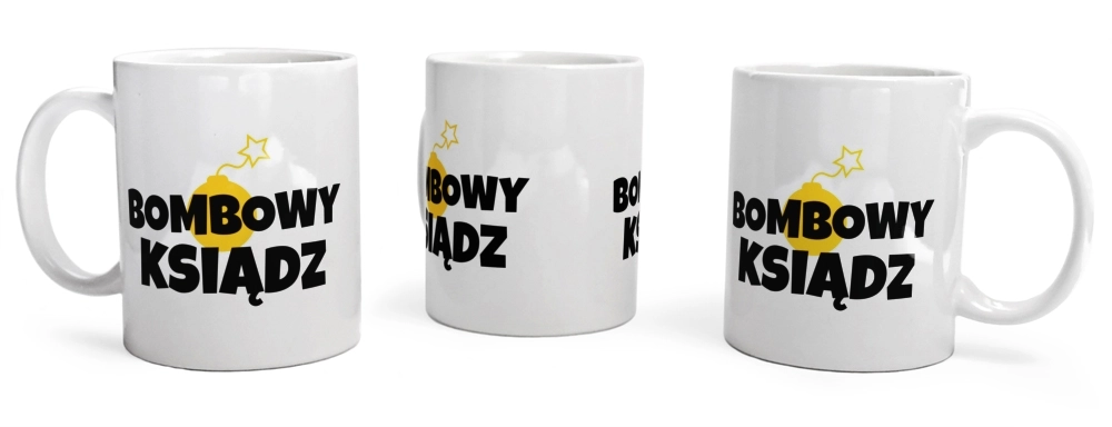 Bombowy Ksiądz - Kubek Biały