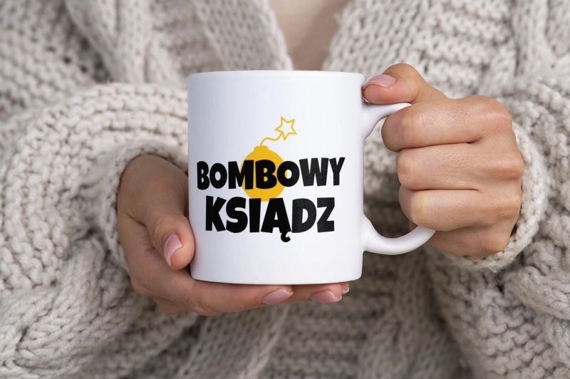 Bombowy Ksiądz - Kubek Biały