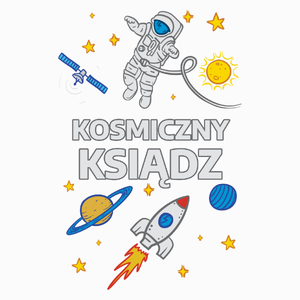 Kosmiczny Ksiądz - Poduszka Biała