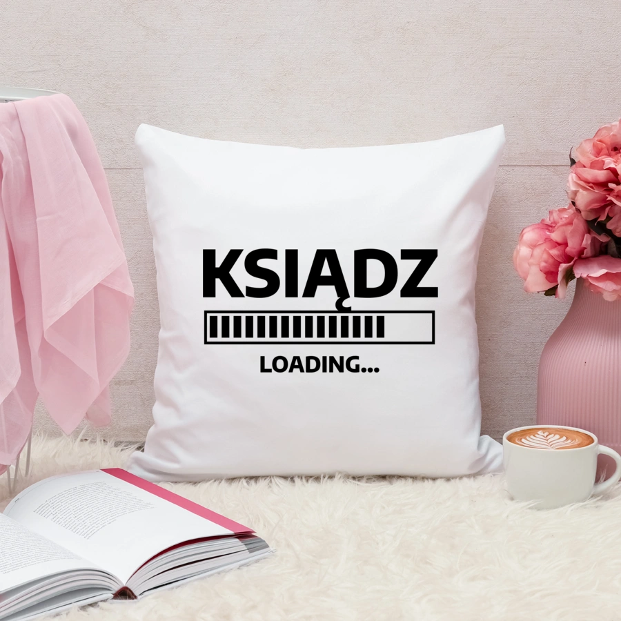 Ksiądz Loading - Poduszka Biała