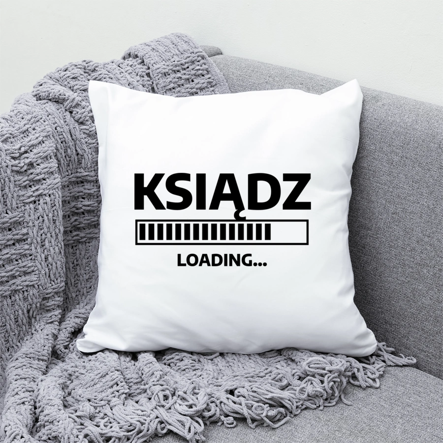 Ksiądz Loading - Poduszka Biała