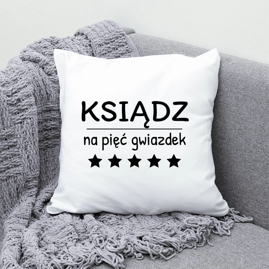 Ksiądz Na 5 Gwiazdek - Poduszka Biała