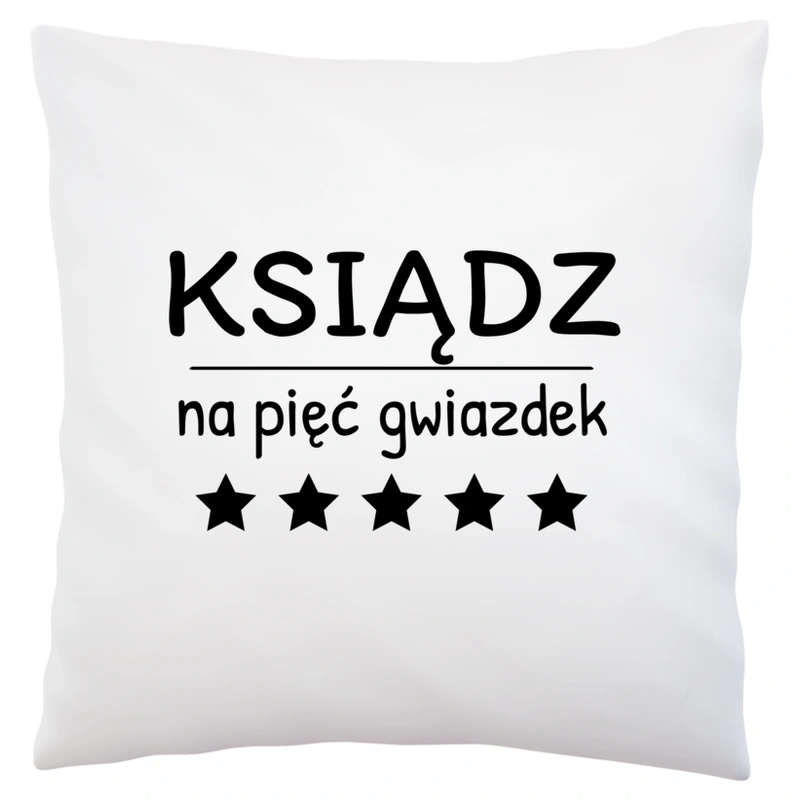 Ksiądz Na 5 Gwiazdek - Poduszka Biała