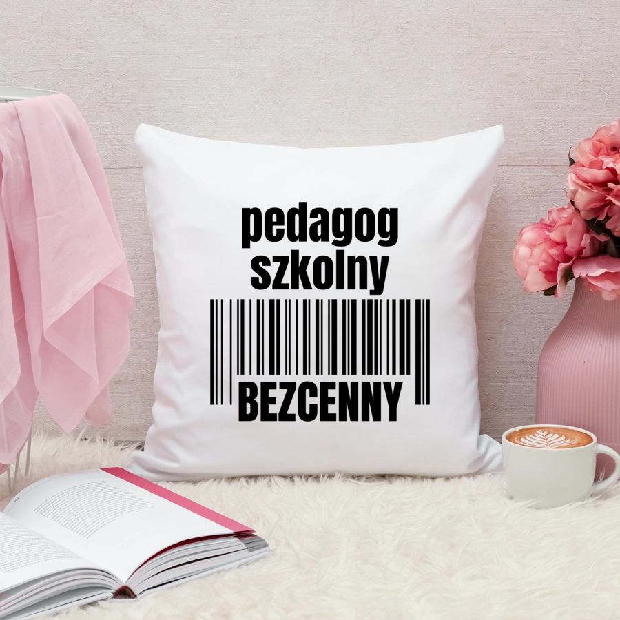 Pedagog Szkolny Bezcenny - Poduszka Biała