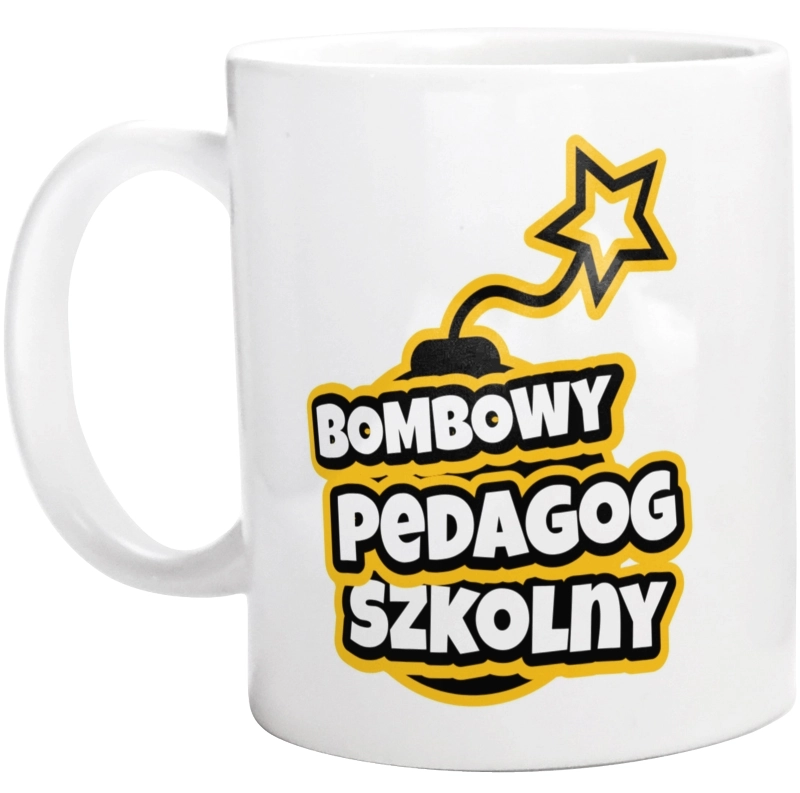 Bombowy Pedagog Szkolny - Kubek Biały