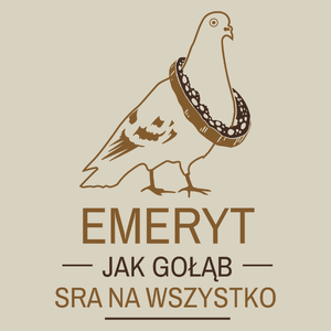 Emeryt Jak Gołąb - Torba Na Zakupy Natural