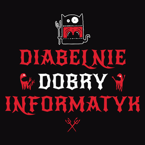 Diabelnie Dobry Informatyk - Męska Koszulka Czarna