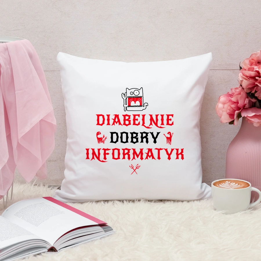 Diabelnie Dobry Informatyk - Poduszka Biała