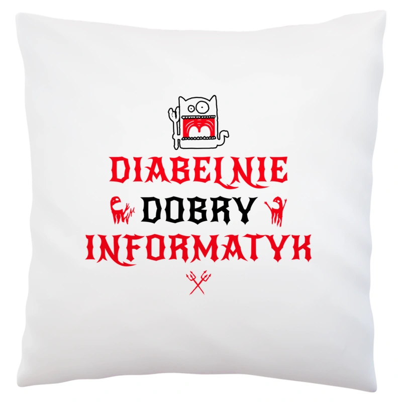 Diabelnie Dobry Informatyk - Poduszka Biała