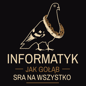 Informatyk Jak Gołąb - Męska Bluza z kapturem Czarna