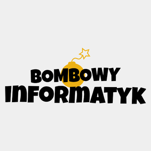 Bombowy Informatyk - Męska Koszulka Biała