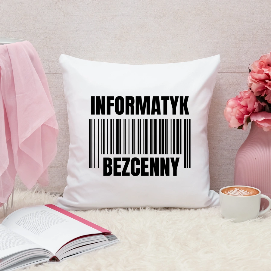 Informatyk Bezcenny - Poduszka Biała