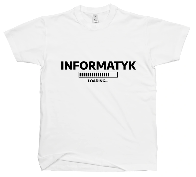 Informatyk Loading - Męska Koszulka Biała