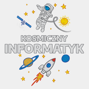 Kosmiczny Informatyk - Męska Koszulka Biała