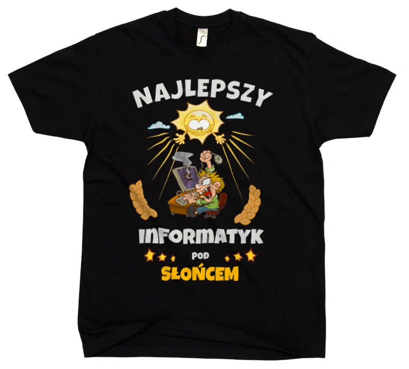 Najlepszy Informatyk Pod Słońcem - Męska Koszulka Czarna