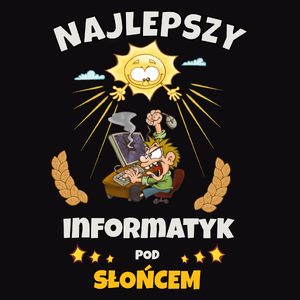 Najlepszy Informatyk Pod Słońcem - Męska Bluza z kapturem Czarna