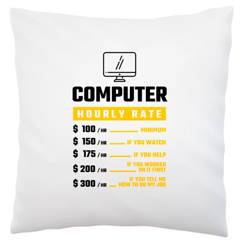 Hourly Rate Computer Scientist - Poduszka Biała