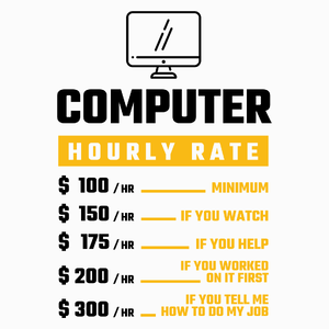 Hourly Rate Computer Scientist - Poduszka Biała