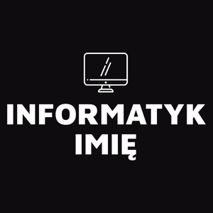 Napis Informatyk - Męska Bluza z kapturem Czarna