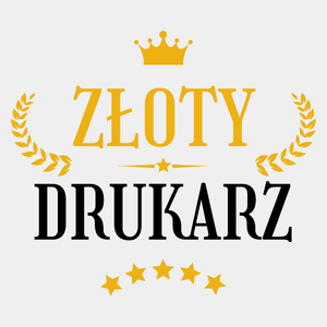 Złoty Drukarz - Męska Koszulka Biała