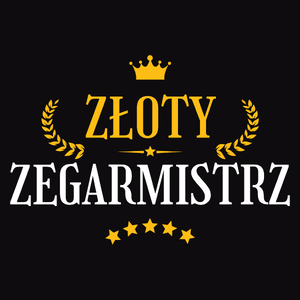 Złoty Zegarmistrz - Męska Koszulka Czarna