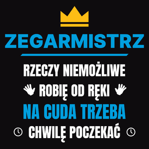 Zegarmistrz Rzeczy Niemożliwe Robię Od Ręki - Męska Koszulka Czarna