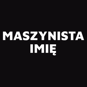 Napis Maszynista - Męska Bluza z kapturem Czarna