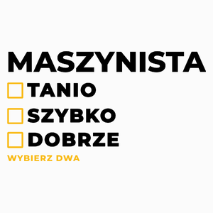 Szybko Tanio Dobrze Maszynista - Poduszka Biała