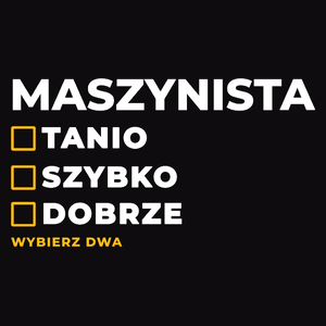 Szybko Tanio Dobrze Maszynista - Męska Bluza z kapturem Czarna