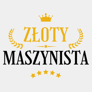 Złoty Maszynista - Męska Koszulka Biała