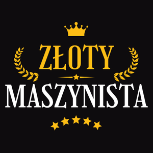 Złoty Maszynista - Męska Bluza z kapturem Czarna