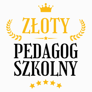 Złoty Pedagog Szkolny - Poduszka Biała