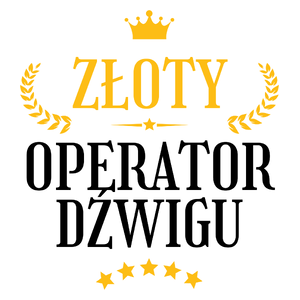 Złoty Operator Dźwigu - Kubek Biały