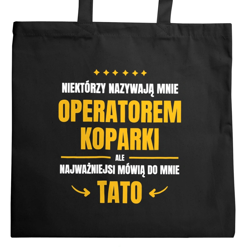 Tata Operator Koparki - Torba Na Zakupy Czarna