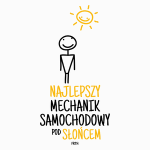 Najlepszy Mechanik Samochodowy Pod Słońcem - Poduszka Biała