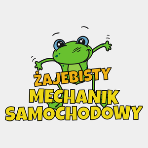 Żajebisty Mechanik Samochodowy - Męska Koszulka Biała