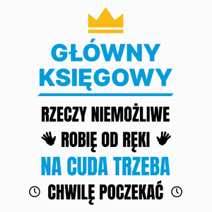 Główny Księgowy Rzeczy Niemożliwe Robię Od Ręki - Poduszka Biała